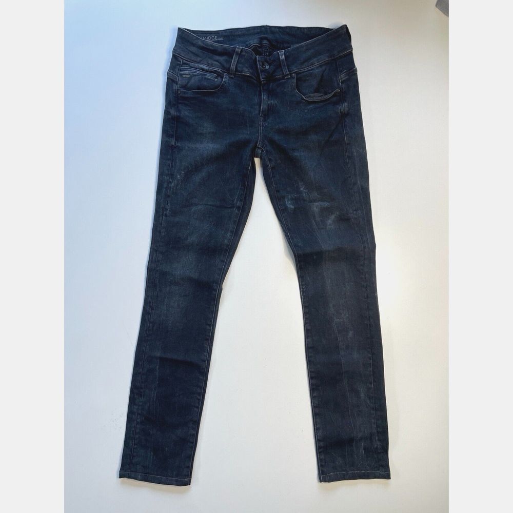 G-STAR RAW Midge Cody Mid Skinny Jean Womens 27x32 (Hemmed to 27") Black